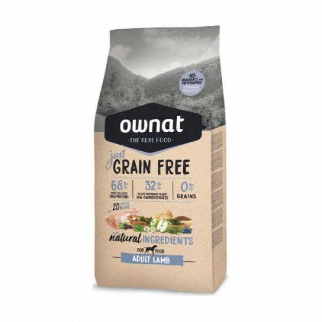 Ownat Just Grain Free Adult Agneau chien adulte Sac 14 kg