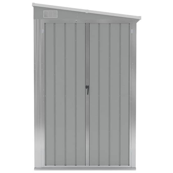 Vidaxl - Remise de jardin murale Gris 118x100x178 cm Métal galvanisé vidaXL 316218 - Image 4
