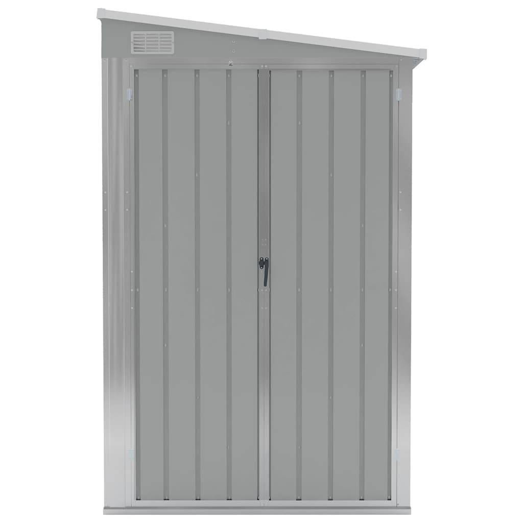 Vidaxl - Remise de jardin murale Gris 118x100x178 cm Métal galvanisé vidaXL 316218 - Image 4