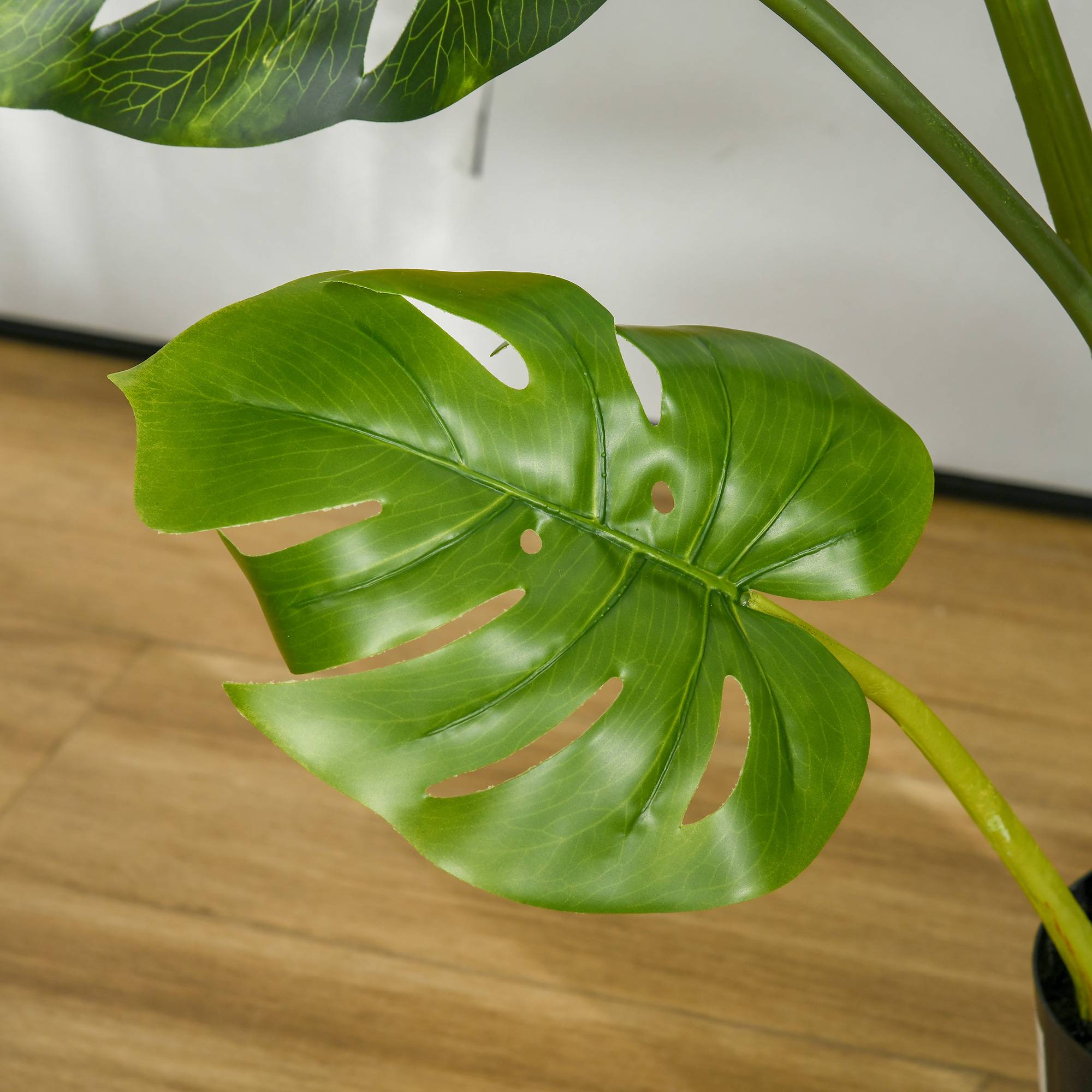 Plantes artificielles 110 cm, monstera artificiel en pot, arbre déco, bureau, pot plastique, intérieur/extérieur - Image 9