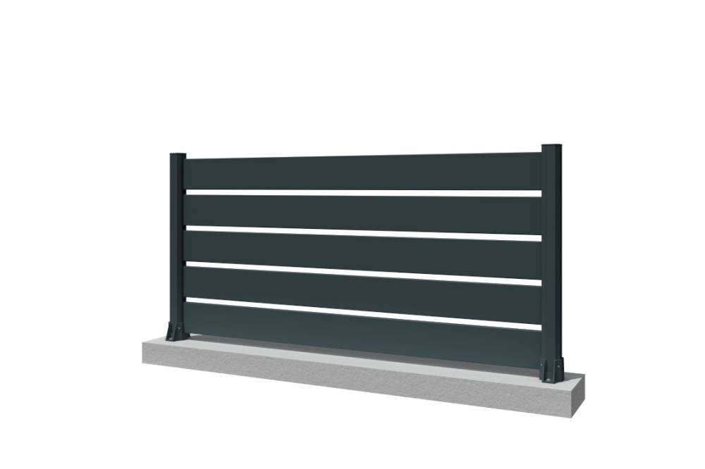 Ombrazur - Clôture panneau ajouré Gris anthracite L 1911 x H 915 mm 5 lames OMBRAZUR - Imagen 1