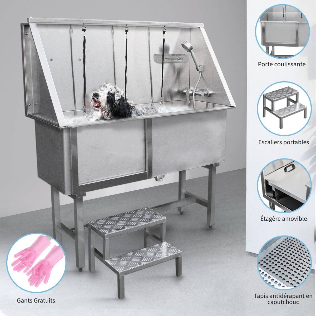Monstershop - Baignoire de Toilettage Inox 400mm - Monstershop - Imagen 2
