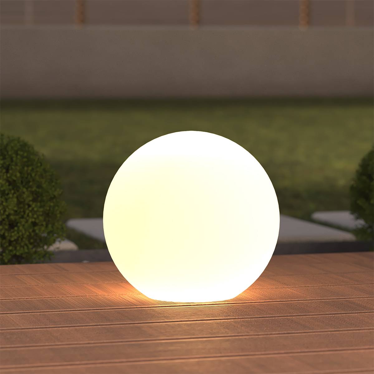 Atmosphera - Boule LED outdoor blanc D30cm - Atmosphera Créateur d'intérieur - Image 9