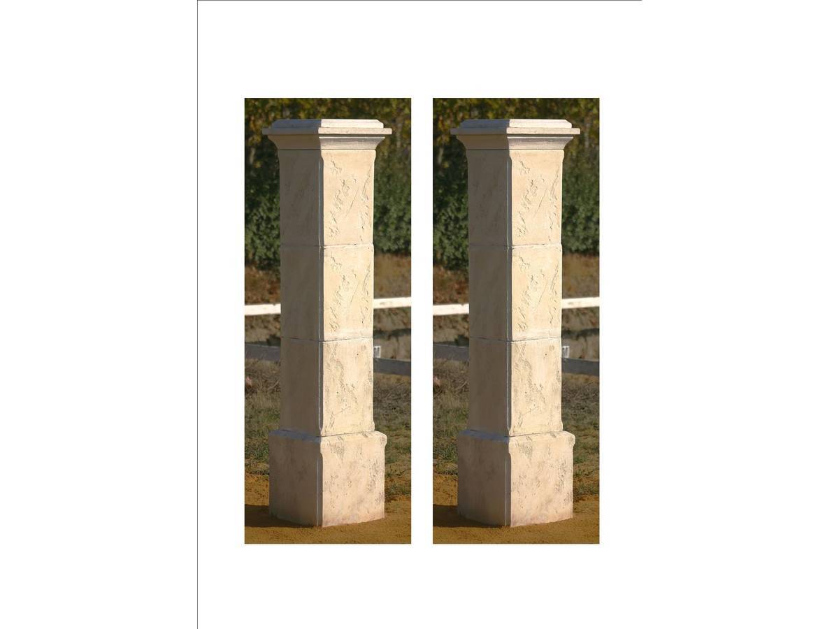 Habitat Et Jardin - Lot De 2 Piliers De Portail "tradition" - 41 X 41 X 200 Cm -habitat Et Jardin - Imagen 2