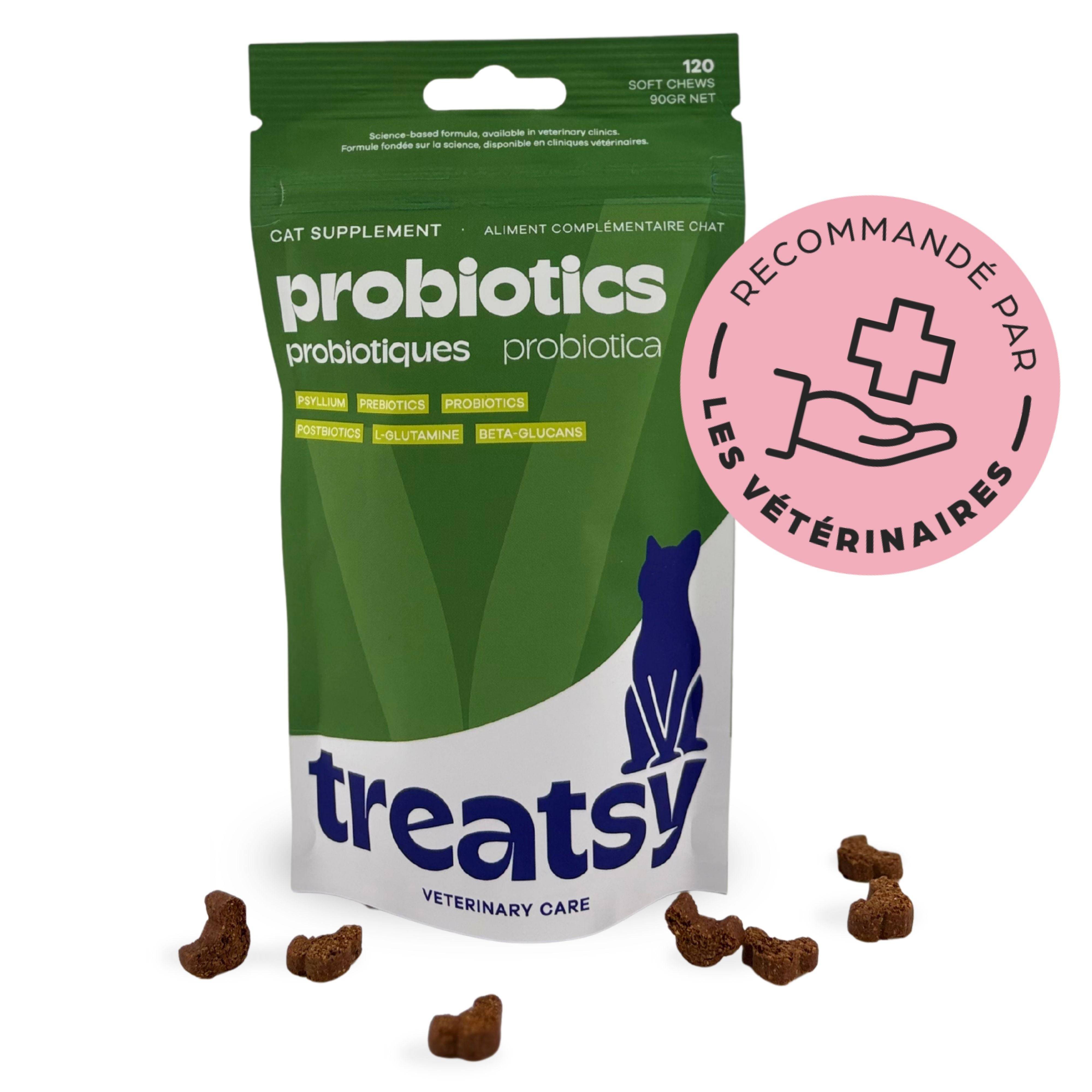 Complément Alimentaire - Probiotiques & Digestion pour chat - Contre diarrhée, constipation, boules de poils - Pré- & probiotiques, psyllium - Treatsy - Image 1