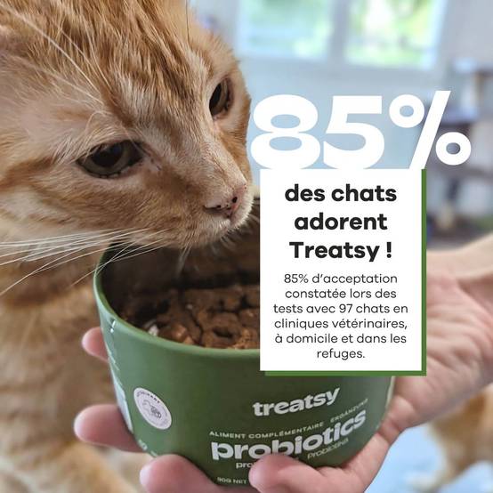 Complément Alimentaire - Probiotiques & Digestion pour chat - Contre diarrhée, constipation, boules de poils - Pré- & probiotiques, psyllium - Treatsy - Image 7