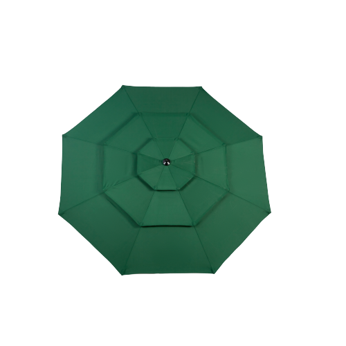 ComfortXL - Parasol Droit 3 Niveaux Acier Jardin Inclinable Manivelle Ø294cm Vert - ComfortXL Outdoor Living - Image 3