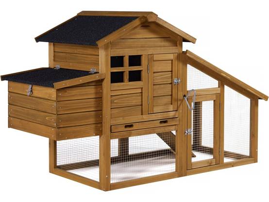 Poulailler Avec Pondoir En Bois "clochette" - Marron -habitat Et Jardin - Image 1