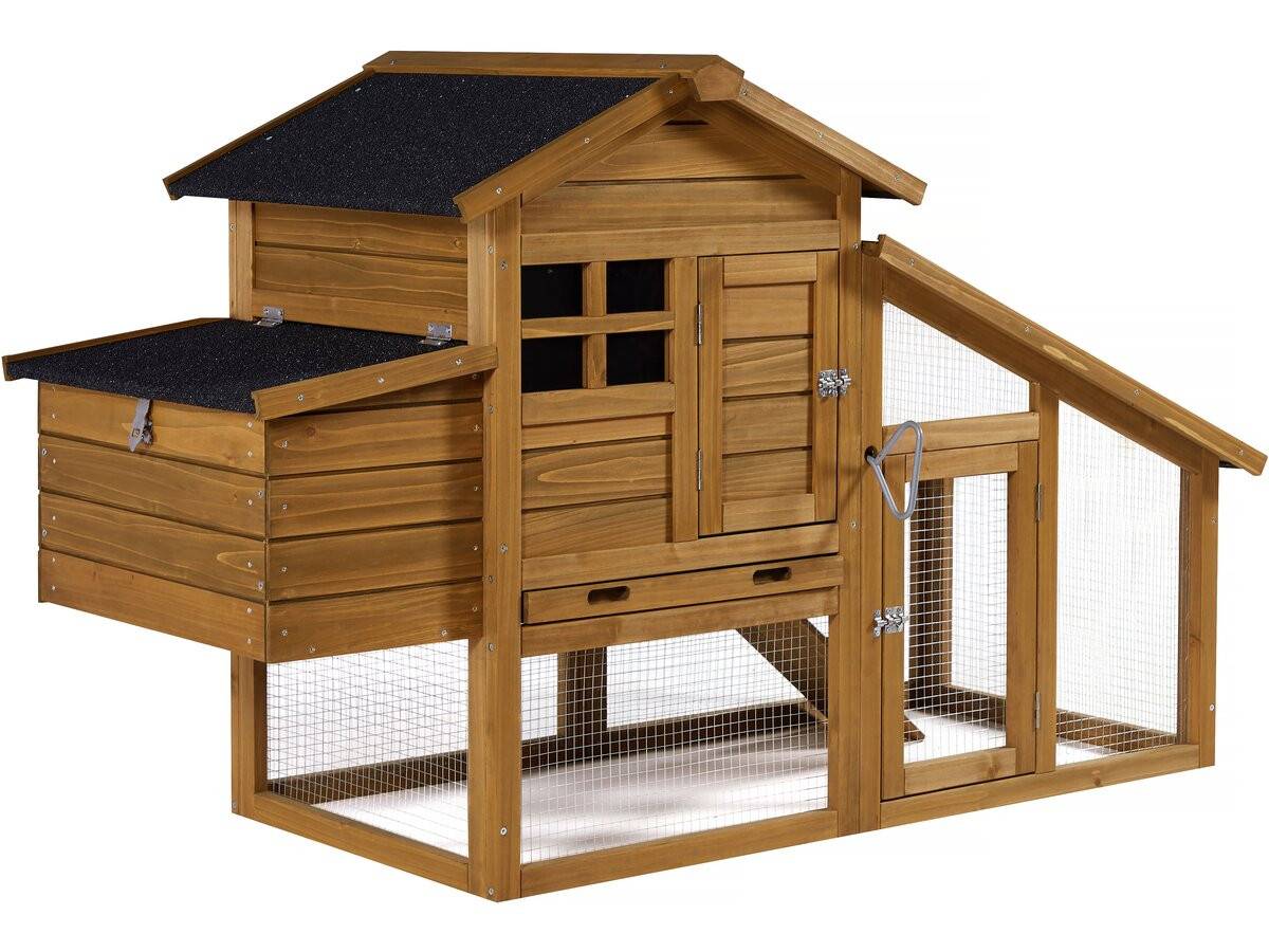 Poulailler Avec Pondoir En Bois "clochette" - Marron -habitat Et Jardin - Image 1