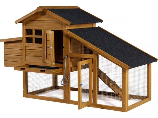 Poulailler Avec Pondoir En Bois "clochette" - Marron -habitat Et Jardin - Image 3