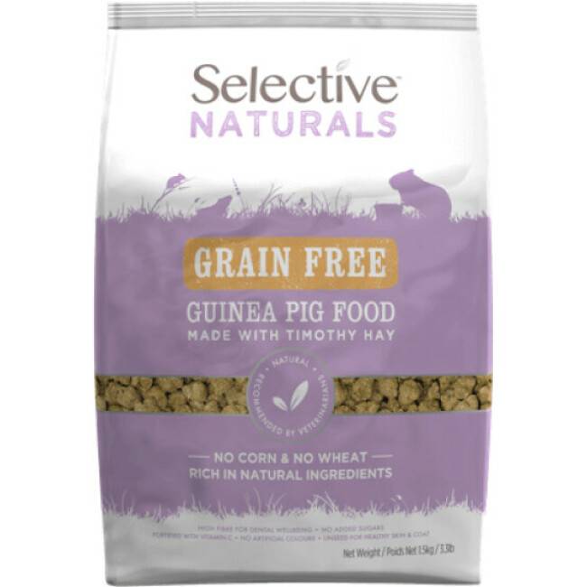 Nourriture cochon d'inde sans céréales Selective Naturals Supreme Sac 1,5 kg