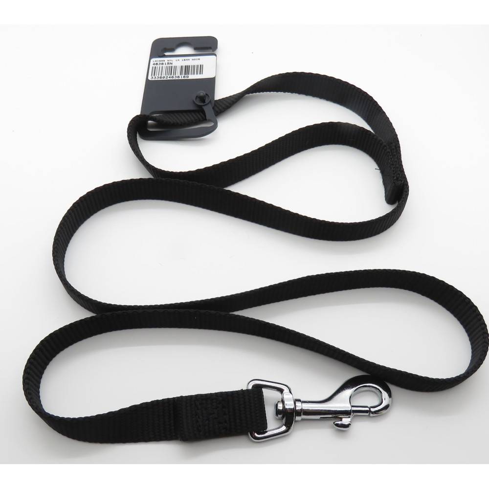 Zolux - Laisse nylon, 1 m x 15 mm, noir, pour chien - Imagen 3