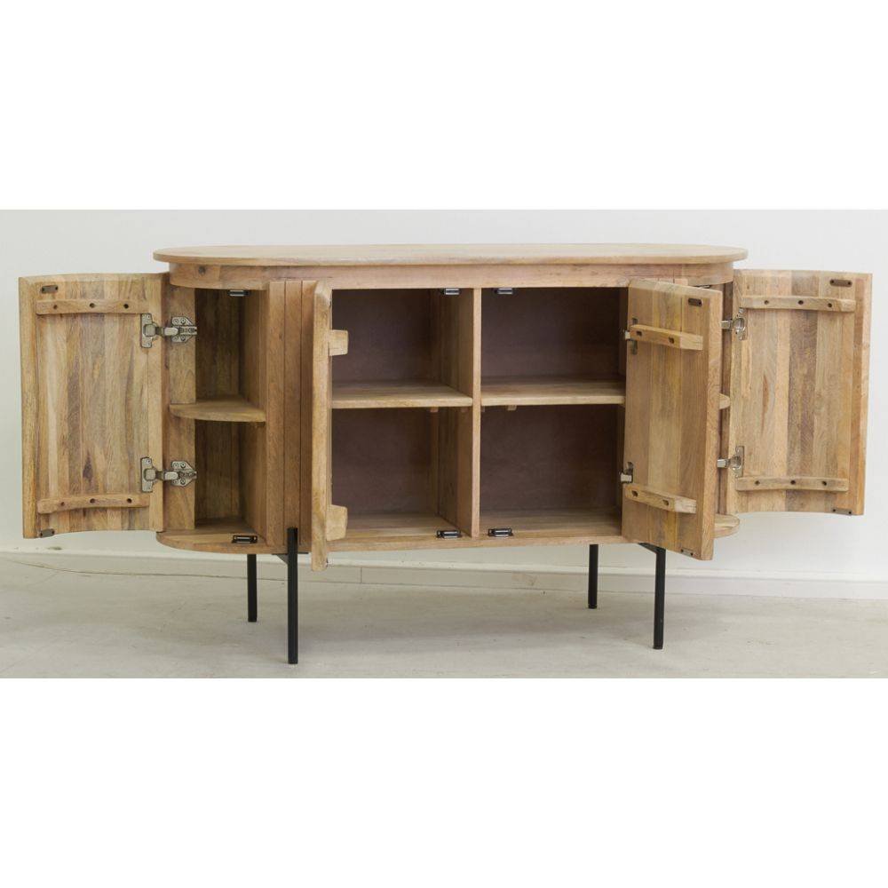 Aubry Gaspard - Buffet en bois de manguier lamé - Imagen 3