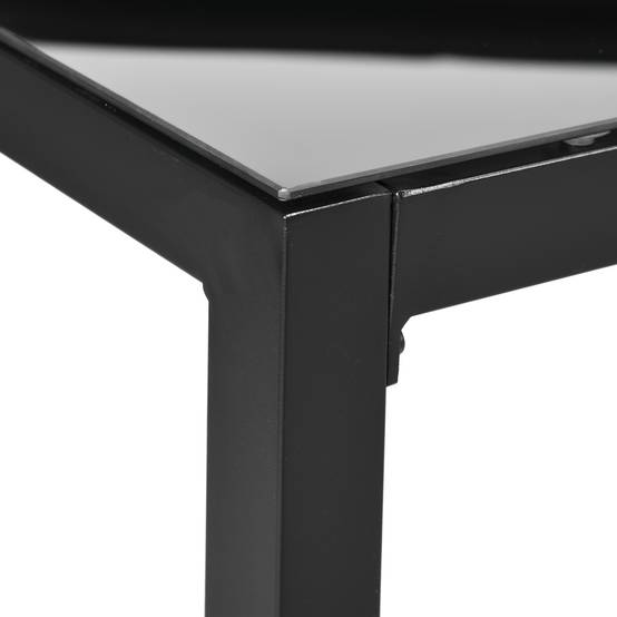 Table de jardin rectangulaire Aluminium Verre Repas extérieur 8 places 180cm Noir - ComfortXL Outdoor Living - Image 10