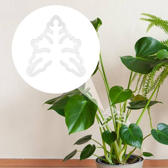 0 - Support plante acrylique forme Monstera - 15x14cm - Intérieur/extérieur - Image 4