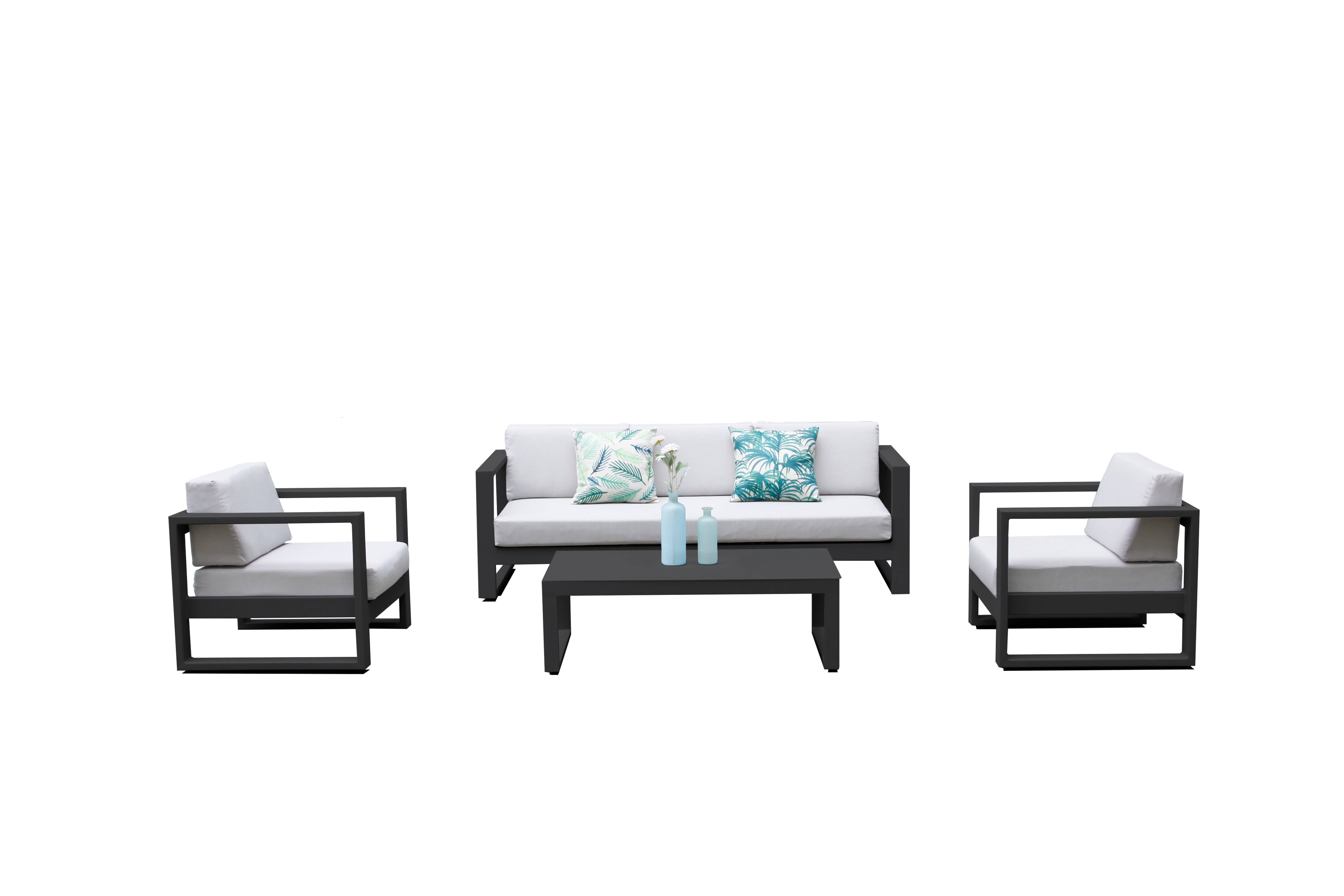 Couleurs du monde - Willis - Salon droit 4 pieces anthracite - Imagen 2