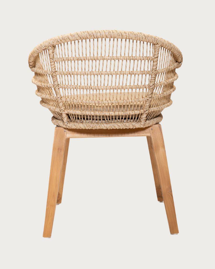 Maelie - Lot de 2 chaises Maelie en teck massif et corde beige - UNIQKA - Imagen 8