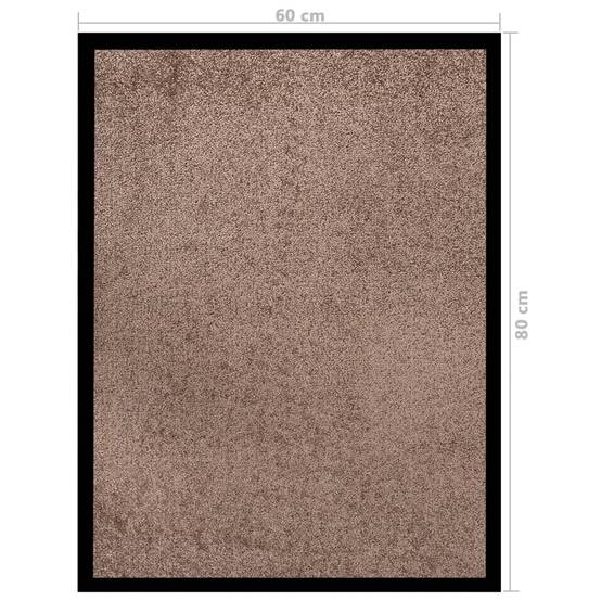 Paillasson Grattant et Absorbant avec Support Vinyle pour Intérieur Marron 60x80 cm – ComfortXL Outdoor Living - Image 6