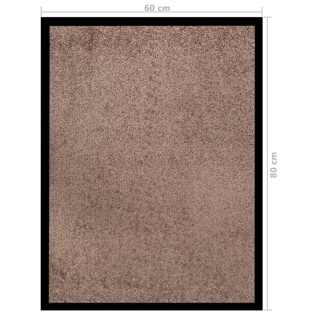 Paillasson Grattant et Absorbant avec Support Vinyle pour Intérieur Marron 60x80 cm – ComfortXL Outdoor Living - Image 6