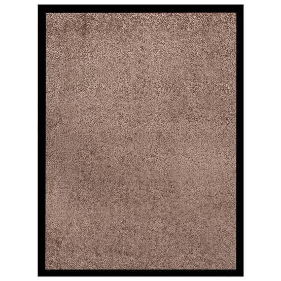Paillasson Grattant et Absorbant avec Support Vinyle pour Intérieur Marron 60x80 cm – ComfortXL Outdoor Living - Image 1