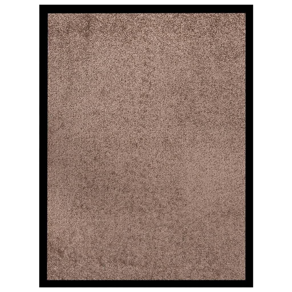 Paillasson Grattant et Absorbant avec Support Vinyle pour Intérieur Marron 60x80 cm – ComfortXL Outdoor Living - Image 1