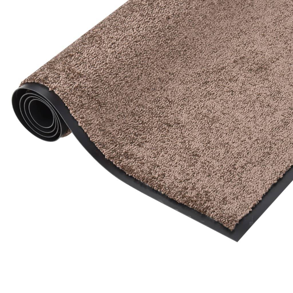 Paillasson Grattant et Absorbant avec Support Vinyle pour Intérieur Marron 60x80 cm – ComfortXL Outdoor Living - Image 4