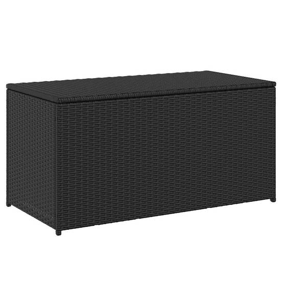 Coffre de Rangement Résine Tressée avec Mécanisme à Gaz pour Balcon Noir 100x50x50 cm – ComfortXL Outdoor Living - Image 3