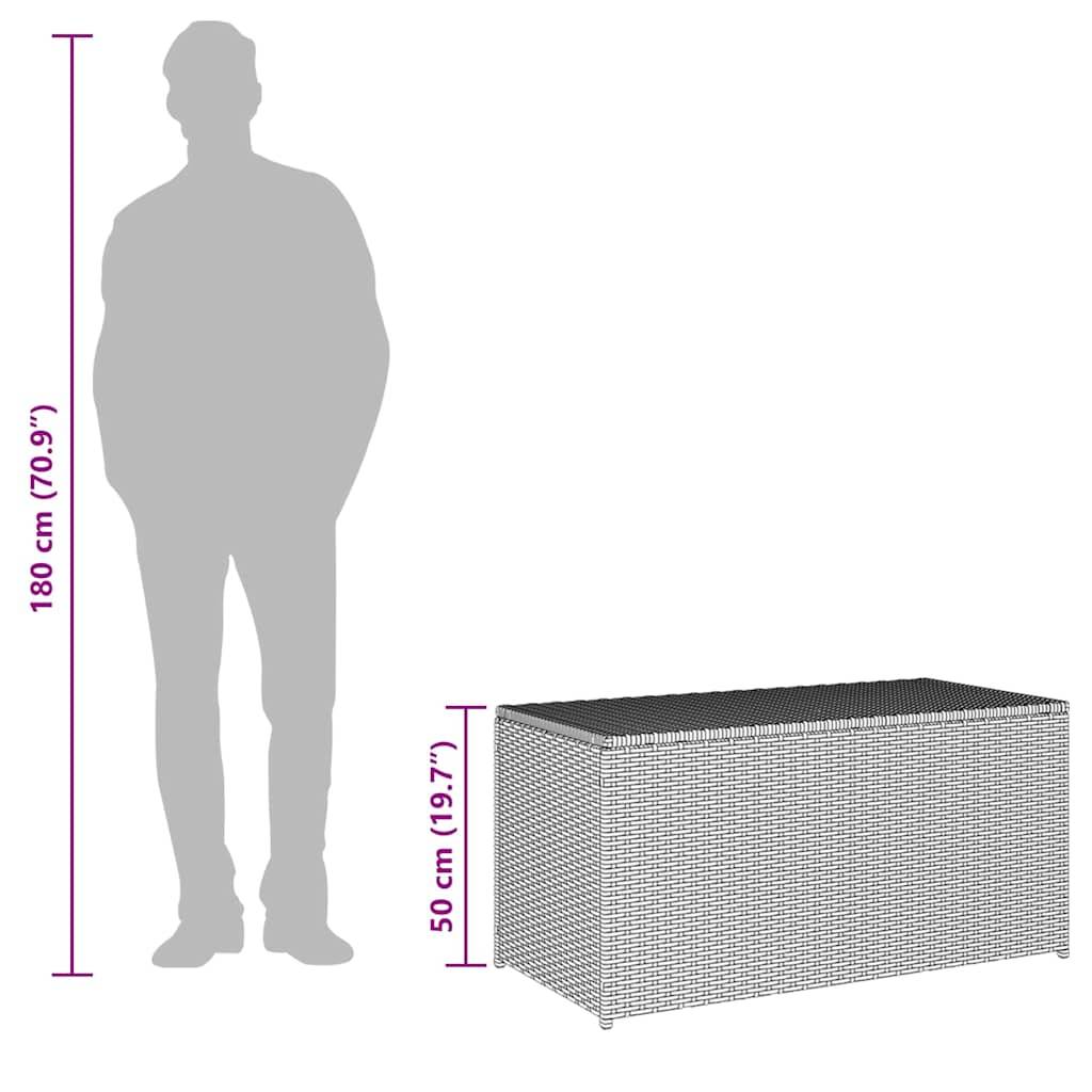 Coffre de Rangement Résine Tressée avec Mécanisme à Gaz pour Balcon Noir 100x50x50 cm – ComfortXL Outdoor Living - Image 8