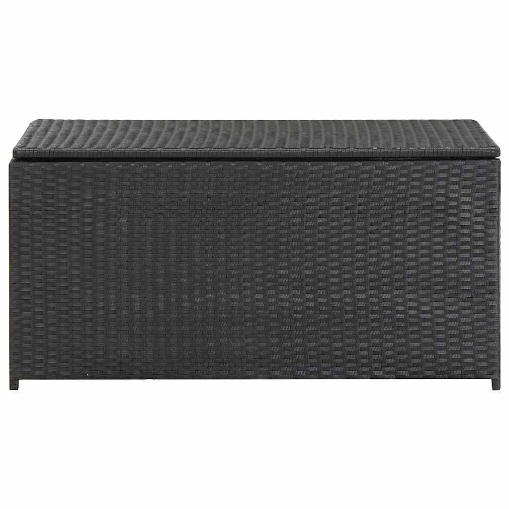 Coffre de Rangement Résine Tressée avec Mécanisme à Gaz pour Balcon Noir 100x50x50 cm – ComfortXL Outdoor Living - Image 2