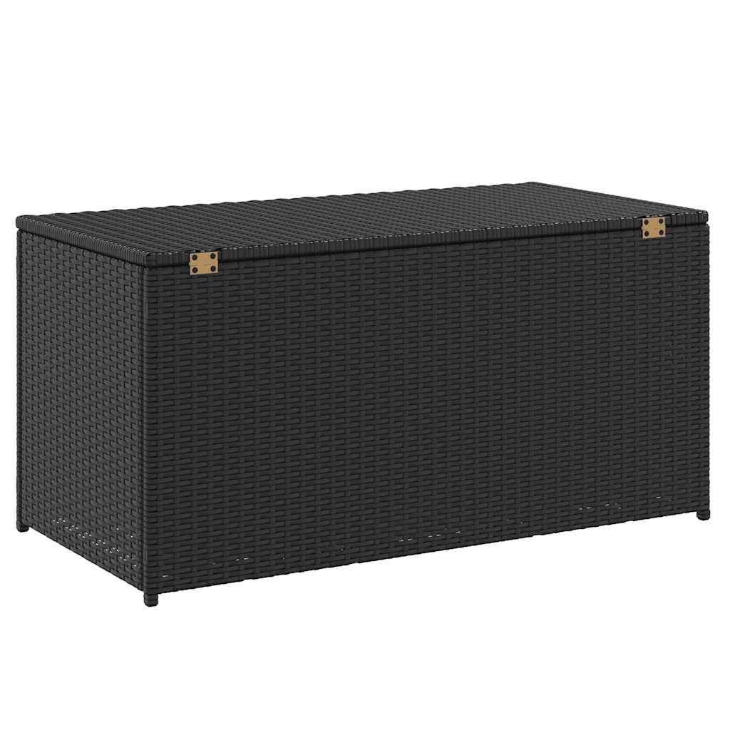 Coffre de Rangement Résine Tressée avec Mécanisme à Gaz pour Balcon Noir 100x50x50 cm – ComfortXL Outdoor Living - Image 5