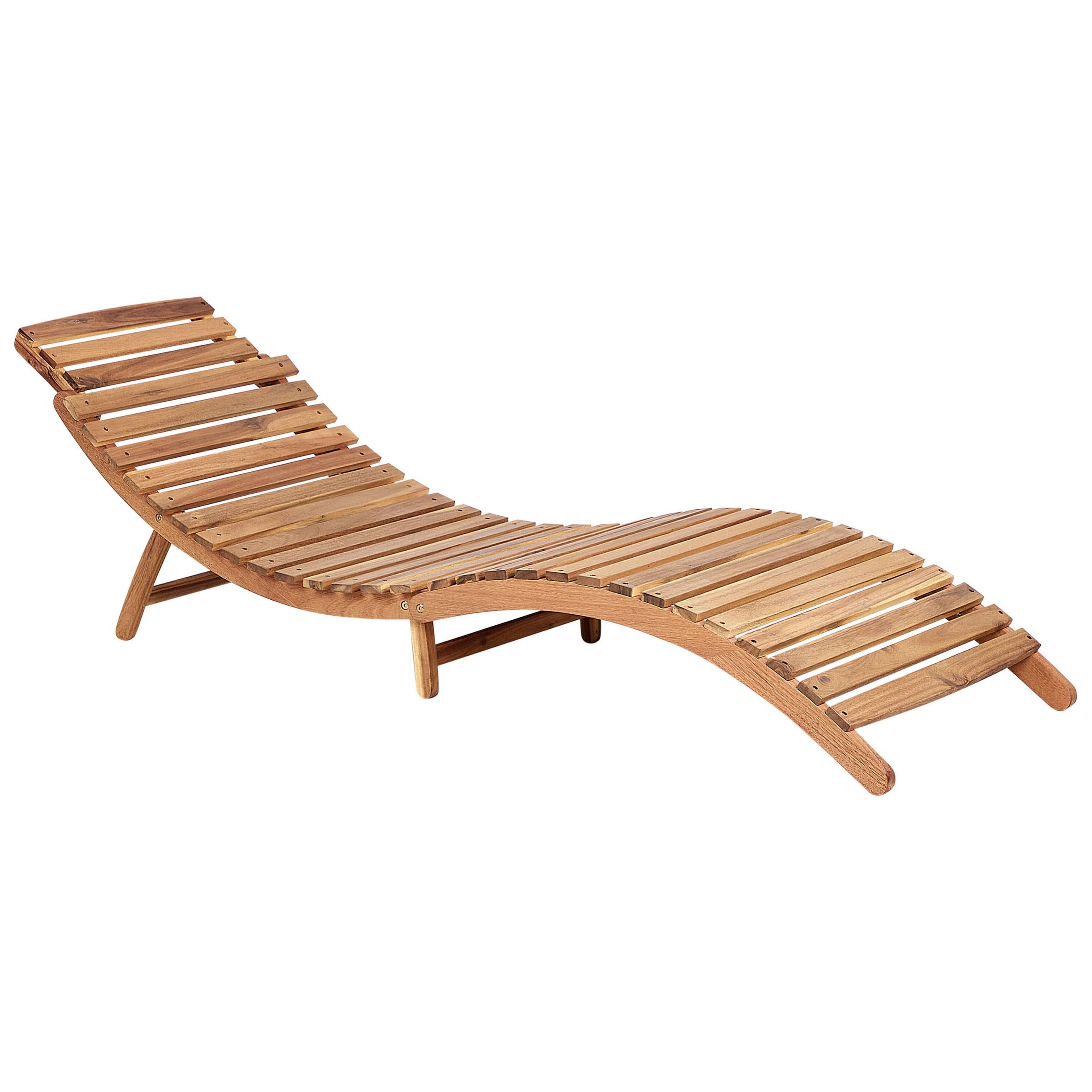 Beliani - Chaise longue Acacia Blanc cassé LUINO - Beliani - Imagen 5