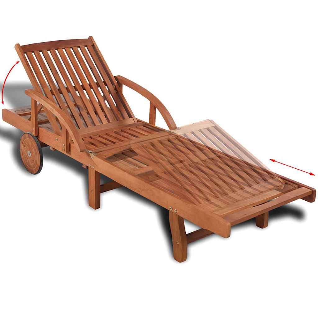 Vidaxl - Chaise longue bois massif d'acacia vidaXL 41446 - Image 6