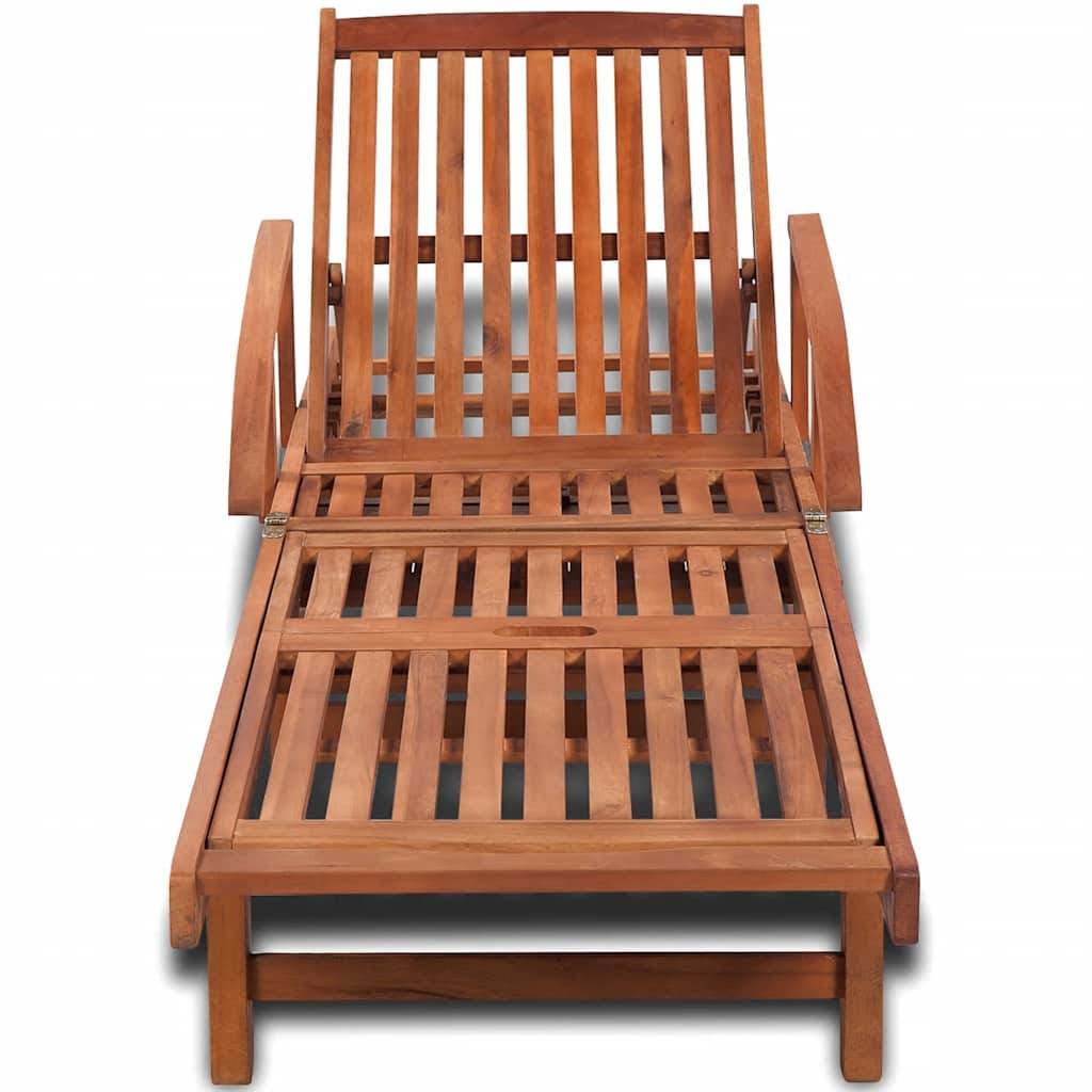Vidaxl - Chaise longue bois massif d'acacia vidaXL 41446 - Imagen 2