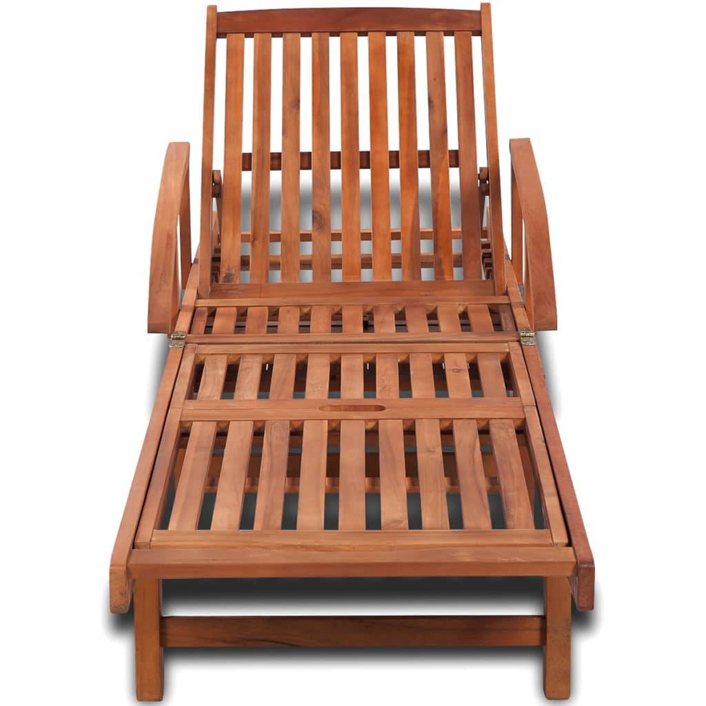 Vidaxl - Chaise longue bois massif d'acacia vidaXL 41446 - Image 9