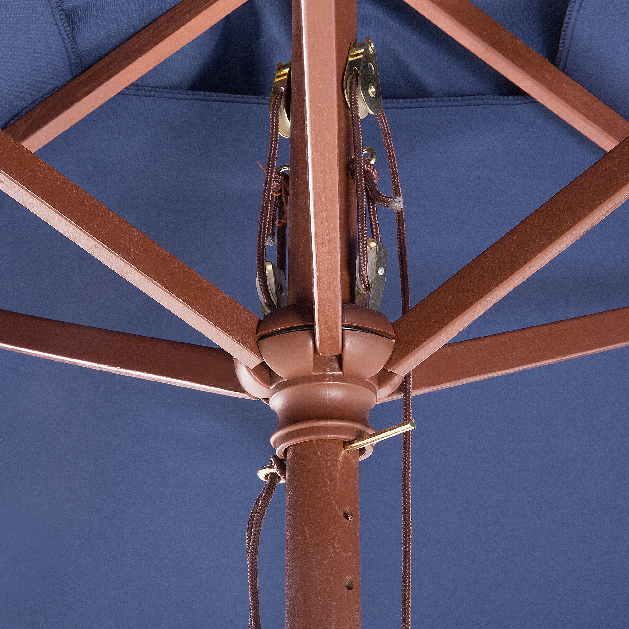 Beliani - Parasol droit Tissu Bleu marine FLAMENCO - Beliani - Imagen 9