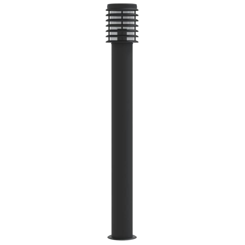 Lampadaire de jardin - Lampadaire d'extérieur noir 110 cm acier inoxydable - Image 1
