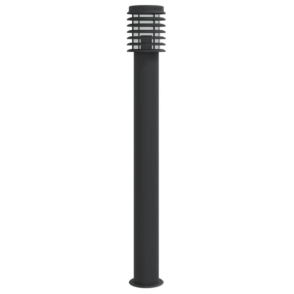 Lampadaire de jardin - Lampadaire d'extérieur noir 110 cm acier inoxydable - Image 6