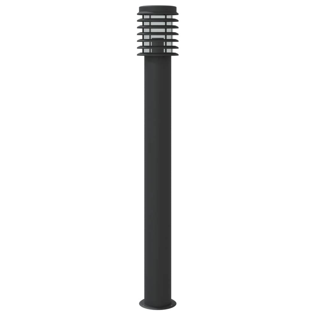 Lampadaire de jardin - Lampadaire d'extérieur noir 110 cm acier inoxydable - Image 5