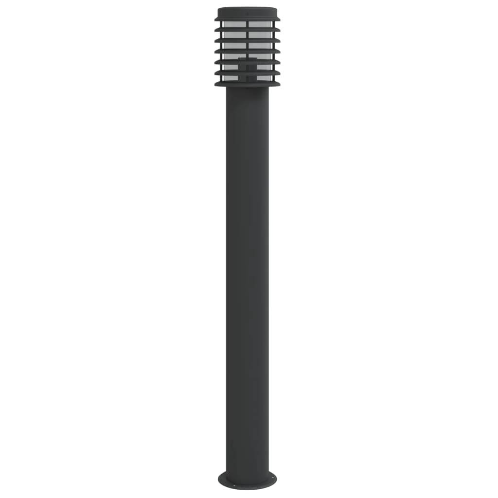 Lampadaire de jardin - Lampadaire d'extérieur noir 110 cm acier inoxydable - Image 4