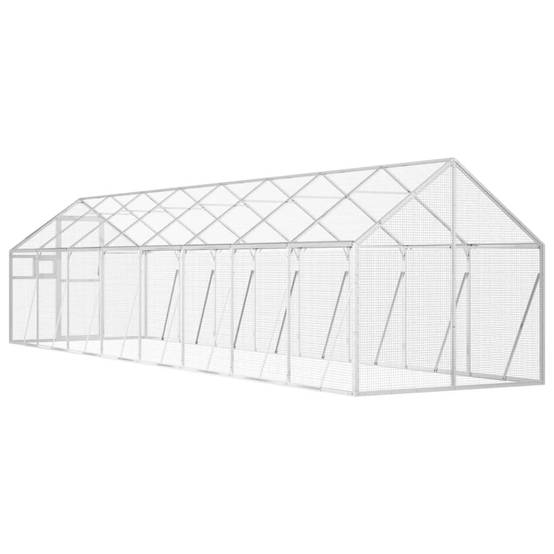 Grande Cage Aluminium Géante Élevage Argent 179x800x185cm - ComfortXL Outdoor Living - Image 5