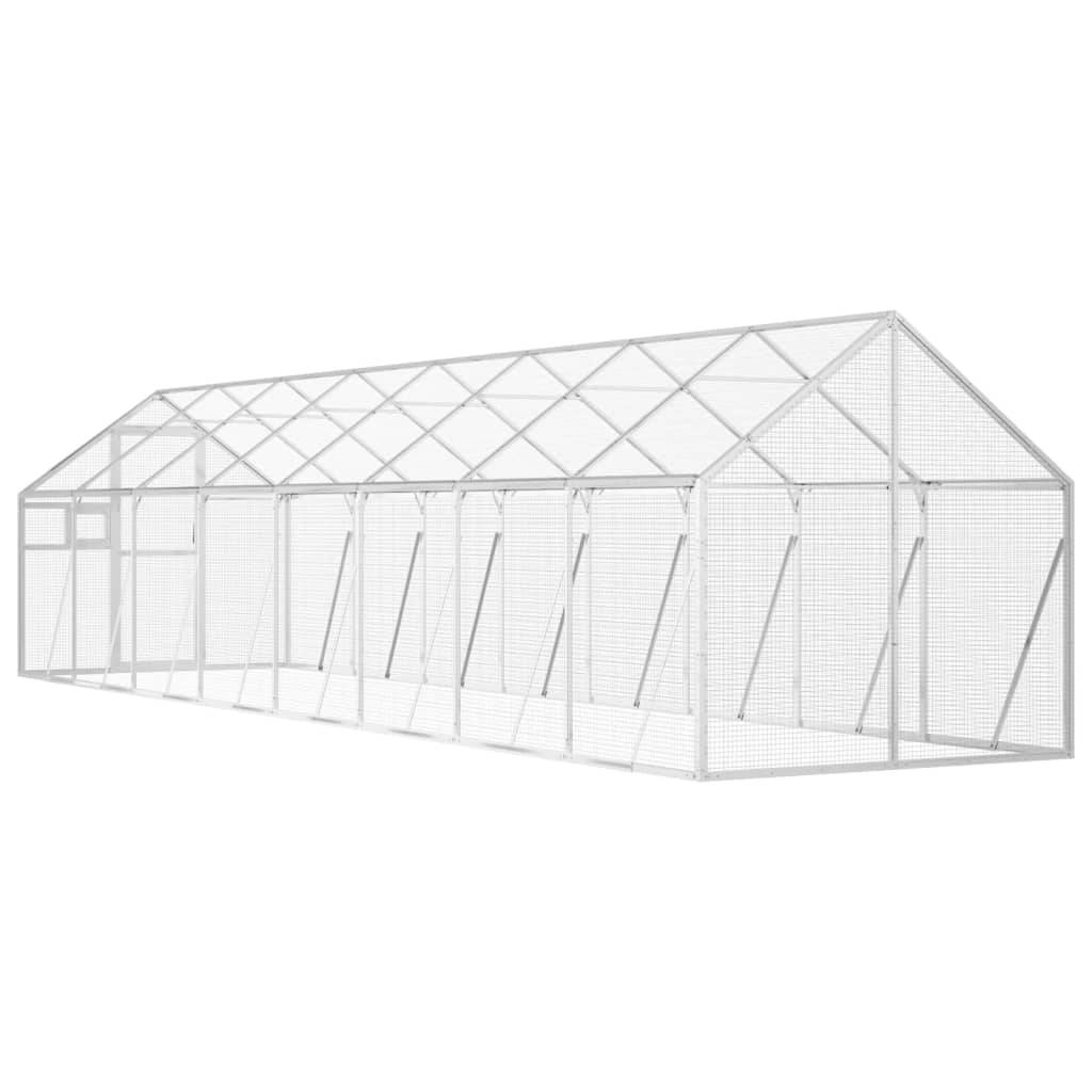 Grande Cage Aluminium Géante Élevage Argent 179x800x185cm - ComfortXL Outdoor Living - Image 5