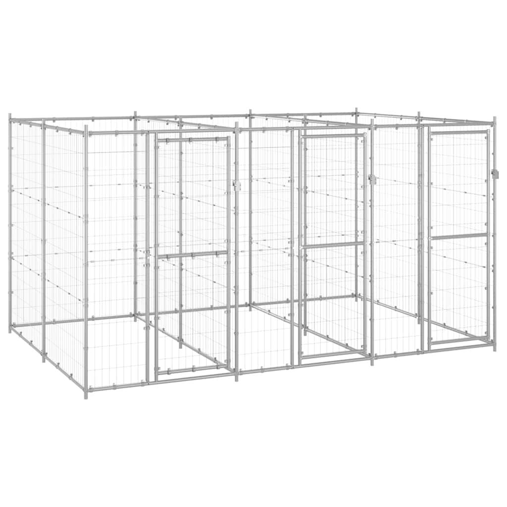 Vidaxl - Chenil extérieur Acier galvanisé 7,26 m² vidaXL 3082283 - Imagen 1