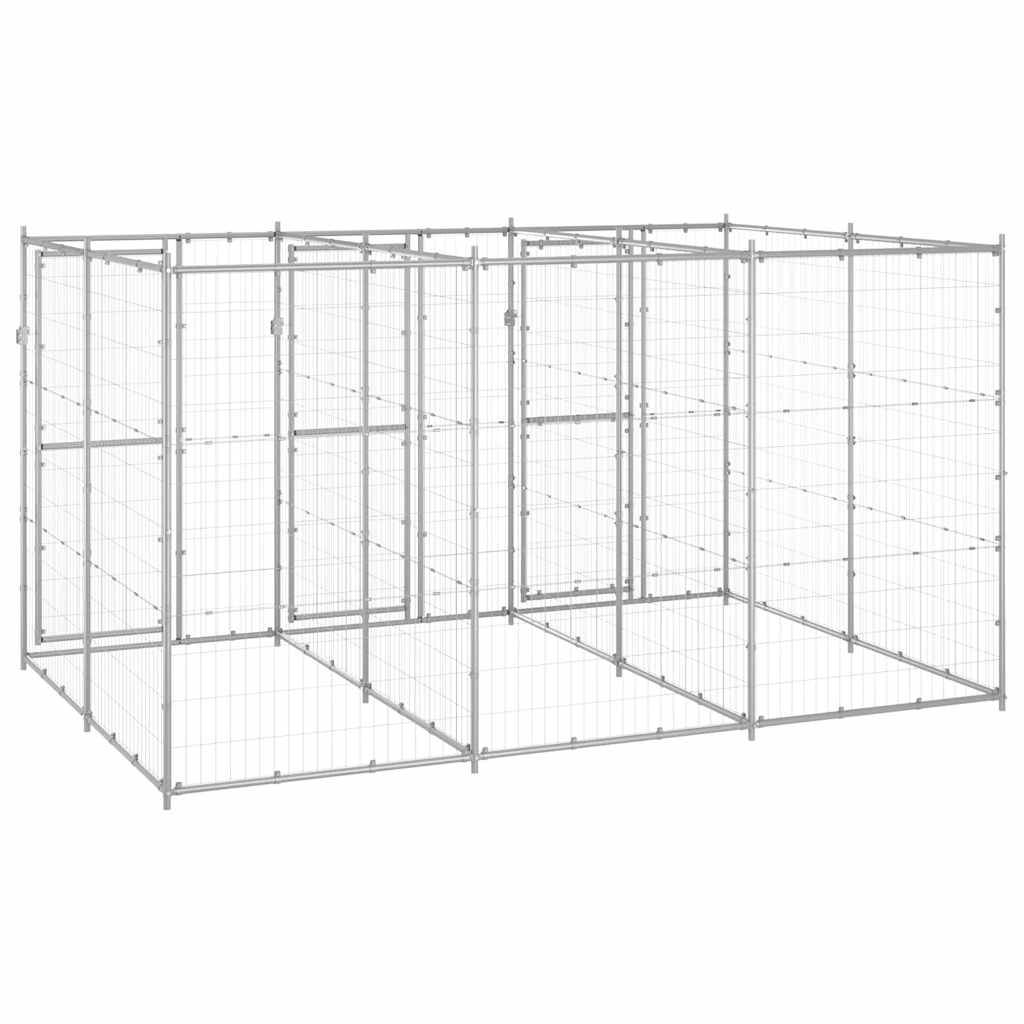 Vidaxl - Chenil extérieur Acier galvanisé 7,26 m² vidaXL 3082283 - Imagen 5