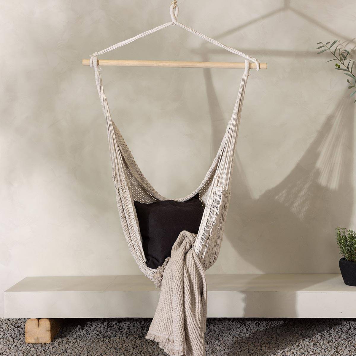 Paris Prix - Fauteuil Suspendu en Tissu "Kalino" 135cm Naturel - Image 5