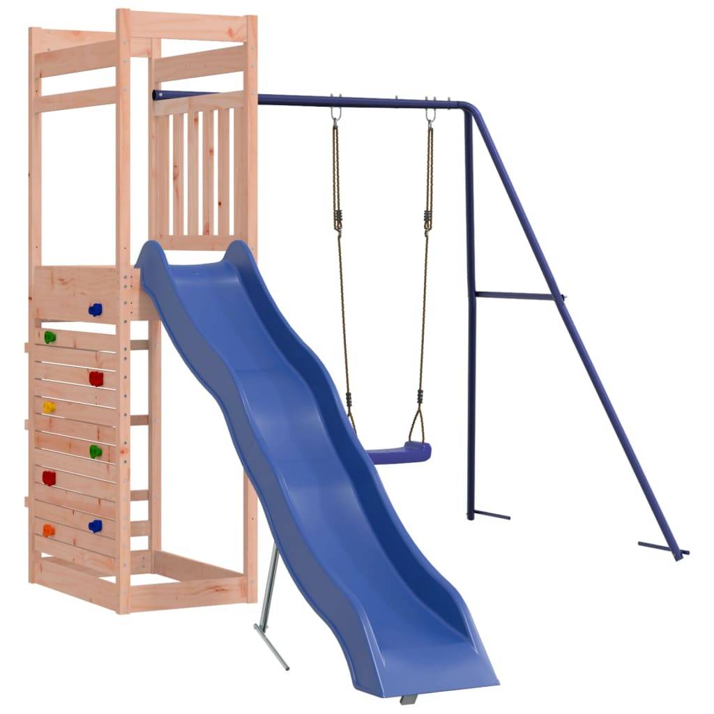 Helloshop26 - Aire de jeux d'extérieur balançoires toboggan portiques robuste jeux jardin 246 x 349 x 207 cm bois massif de douglas - Imagen 3