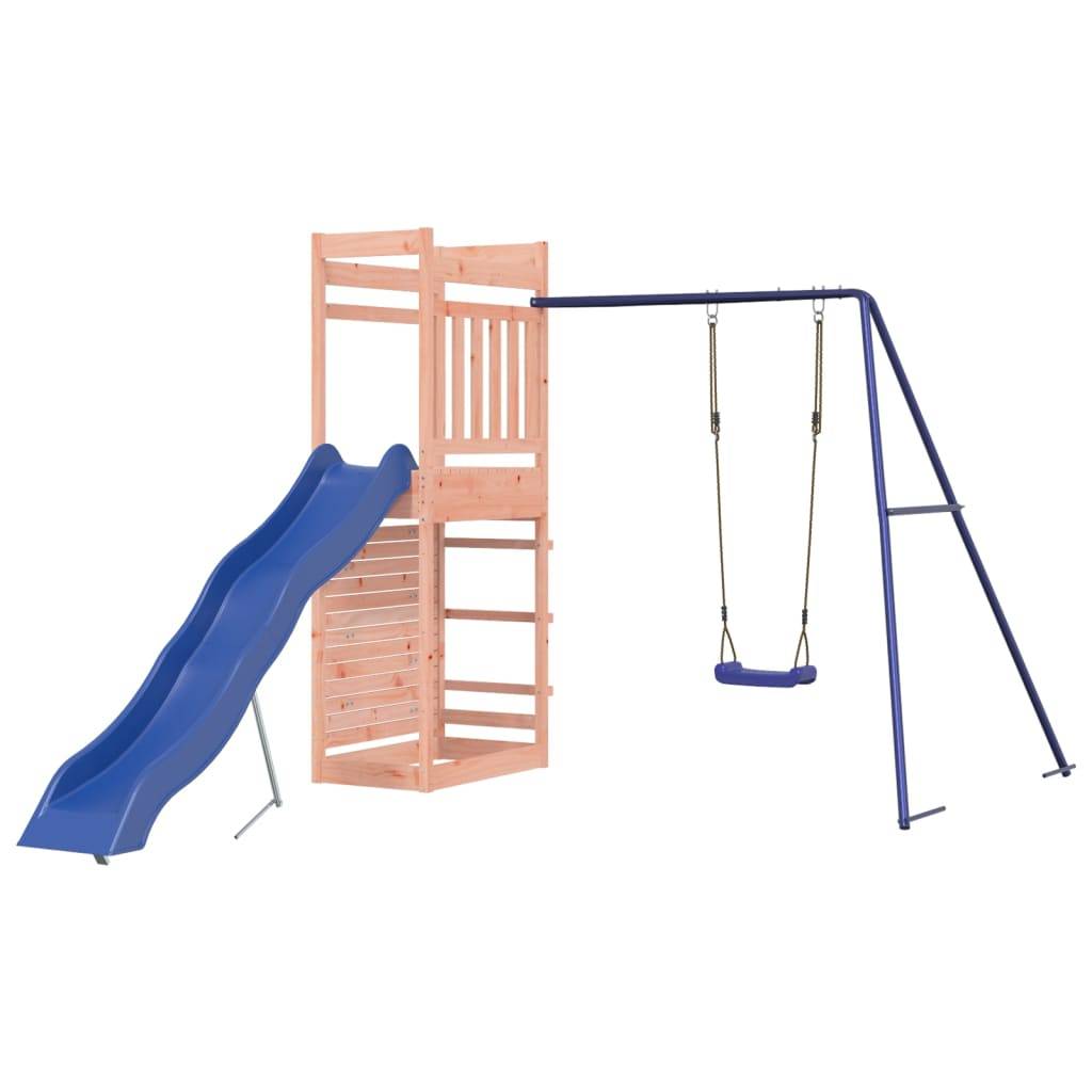 Helloshop26 - Aire de jeux d'extérieur balançoires toboggan portiques robuste jeux jardin 246 x 349 x 207 cm bois massif de douglas - Imagen 1