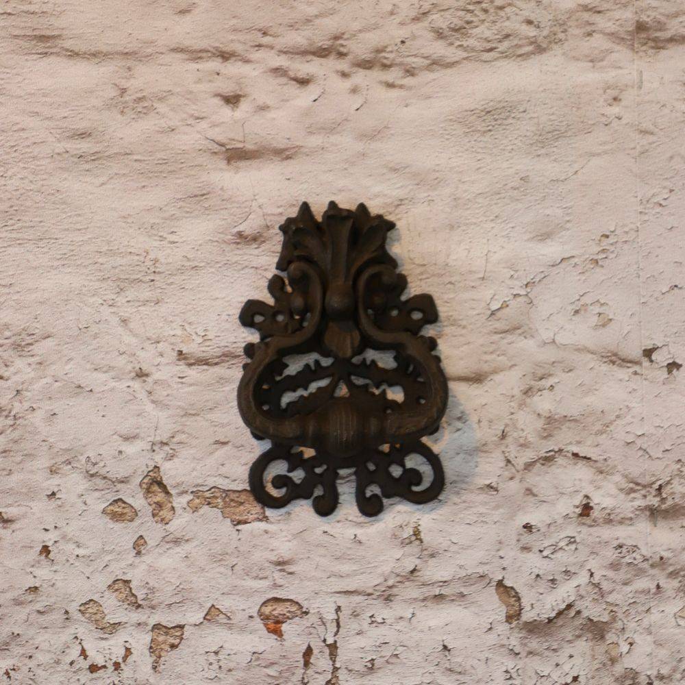 Heurtoir de porte ancien claque porte fonte marron 19 x 12 cm Chemin de campagne - Imagen 4