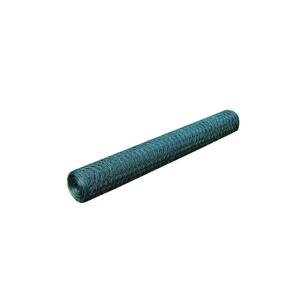 PANGIVO - Grillage à poule avec revêtement en PVC vert 25 x 0,5 m, Poids :3.26kg - PANGIVO - Image 2