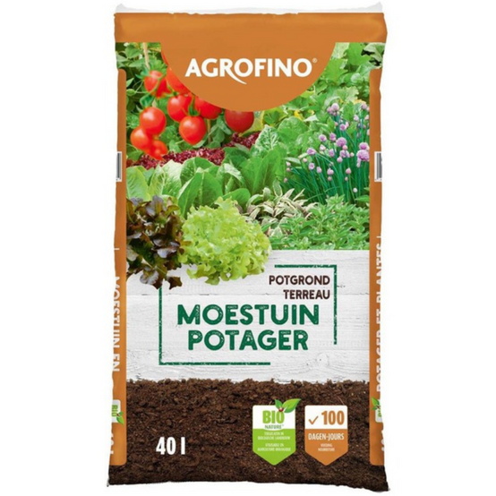 Fleur - Terreau potager Agrofino BIO nature 100 jours de nutrition 40L - Fleur