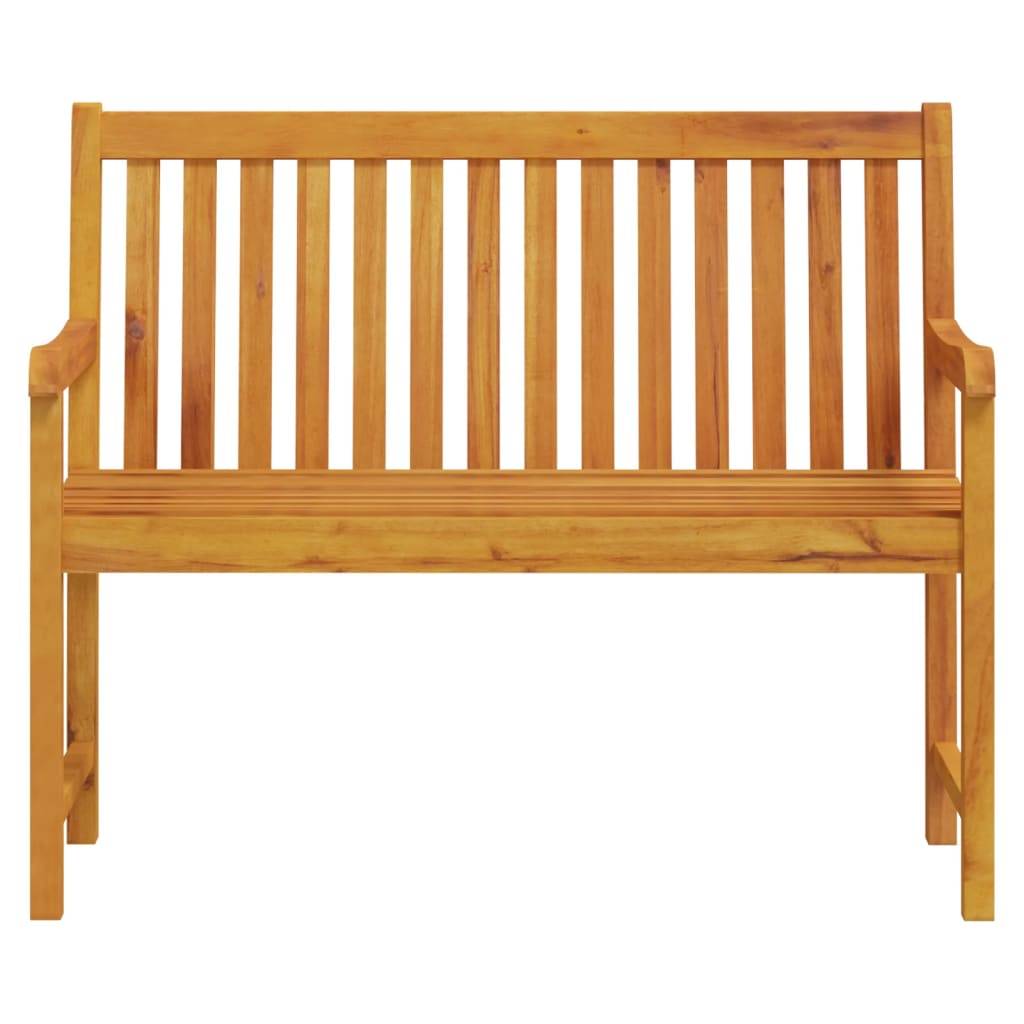 Helloshop26 - Banc de jardin meuble de patio d'extérieur terrasse 110 x 55,5 x 90 cm bois d'acacia solide - Imagen 2